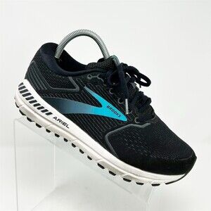 Brooks Ariel 20 Running Shoes Black Ebony Blue GuideRails Support Size 9 Wide